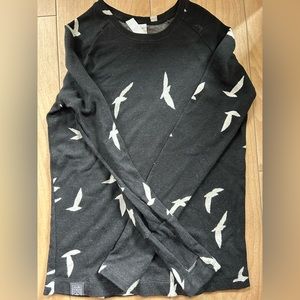 EUC Wazzie Wool Oiselle Long Sleeve Jacquard Top